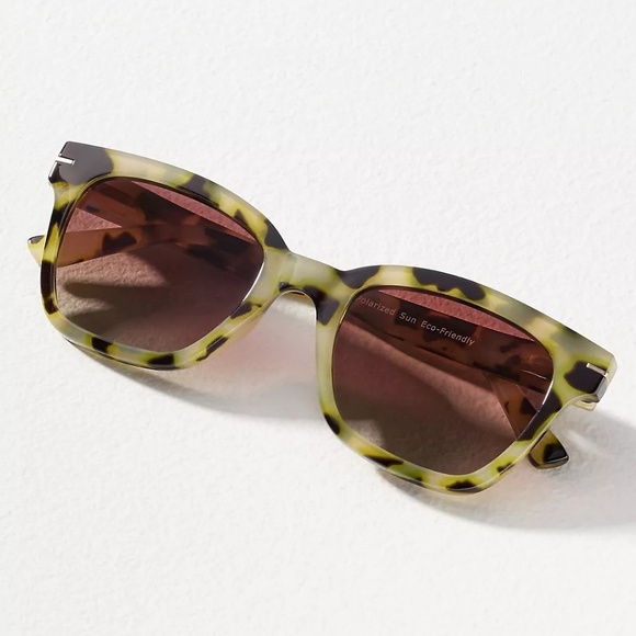 Anthropologie Accessories - Peepers x Anthropologie Square Sunglasses In Yellow Tortoise
